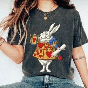 NWT Alice in Wonderland White Rabbit Tee